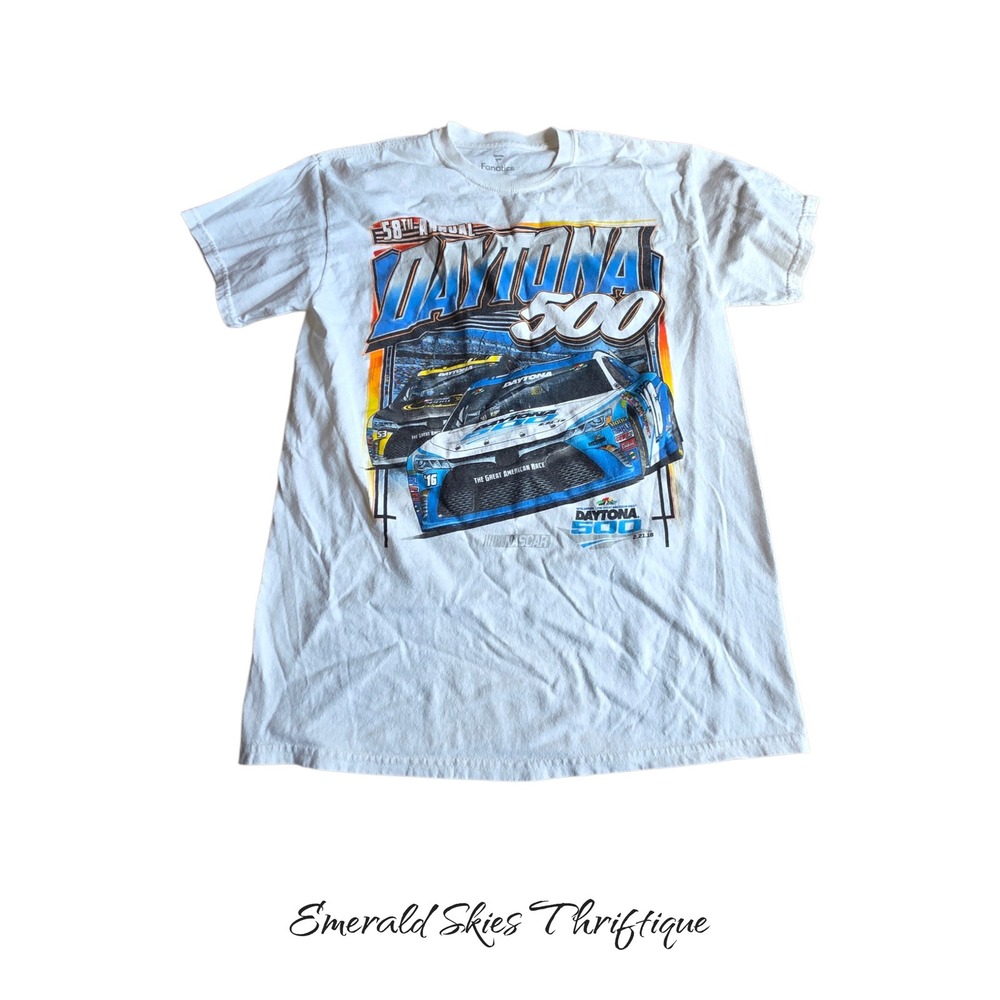Fanatics Daytona 500 race NASCAR 2016 tshirt medium free ship